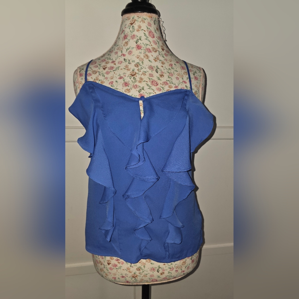 Forever 21 Blue Ruffled Camisole SIZE MEDIUM